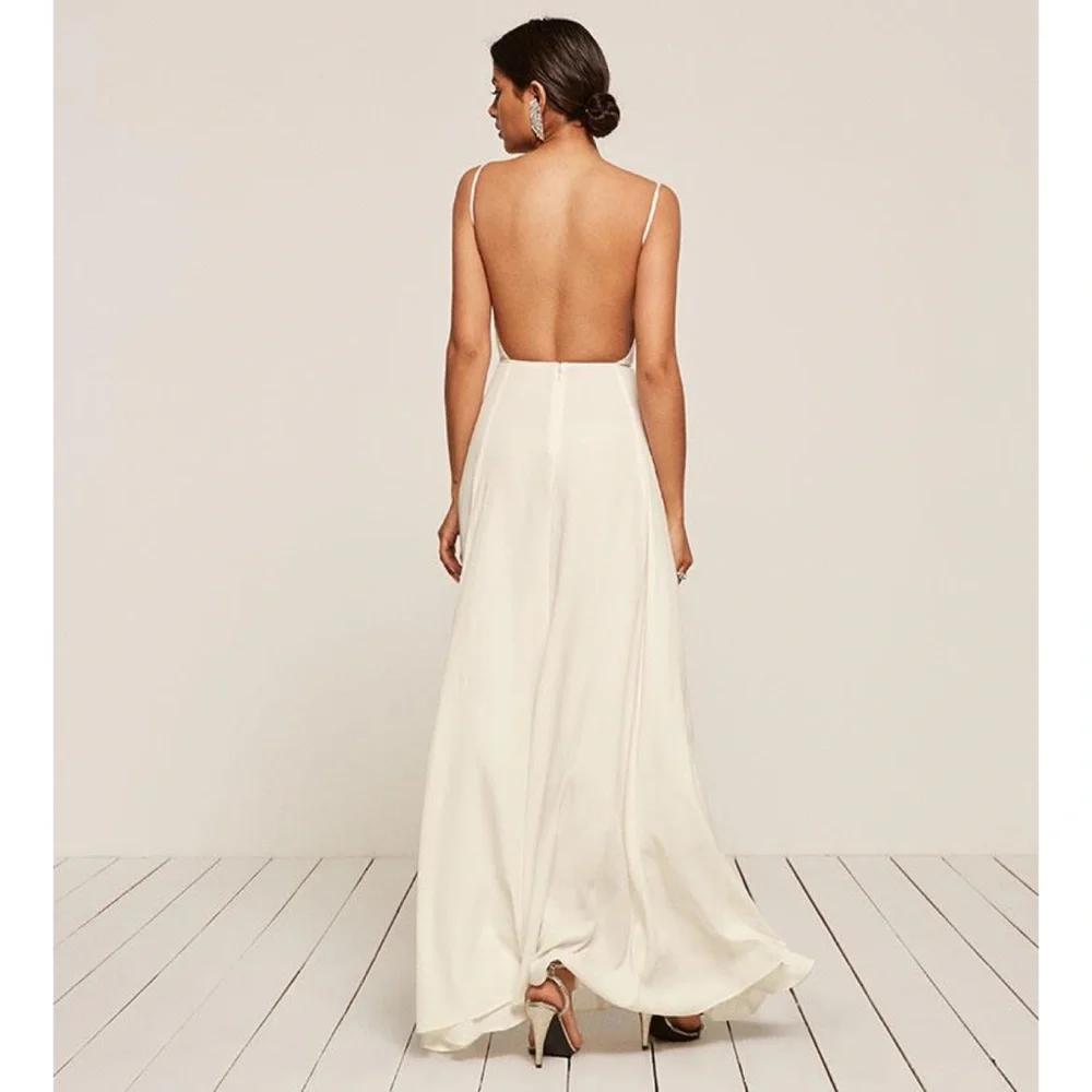 Reformation Thistle Ivory Wedding Dress - Picture 3 of 11